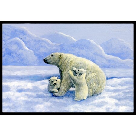 Carolines Treasures Polar Bears by Daphne Baxter Indoor or Outdoor Mat- 18 x 27 BDBA0428MAT